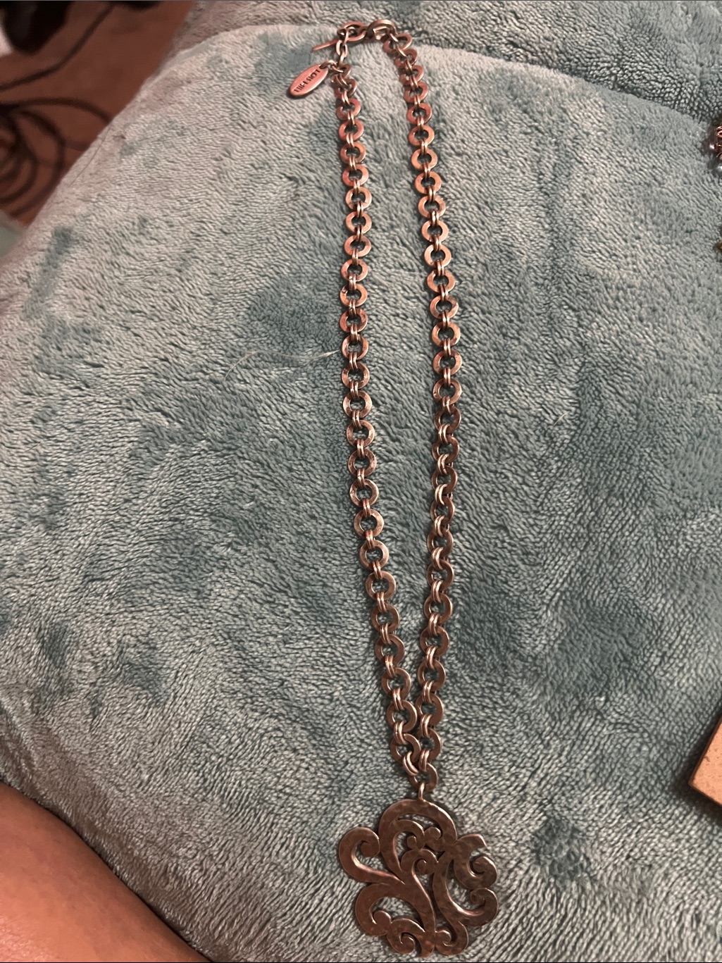 Sterling Silver925 Chain Necklace With Heavy Sterling Silver 925 Vintage Pendant